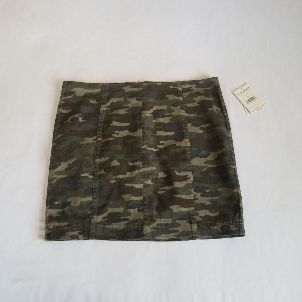 NWT Free People Modern Femme Camo Skirt